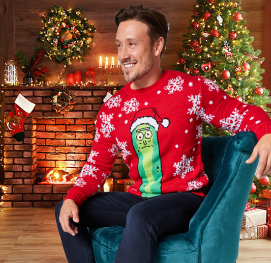 Pull de noel homme rick et morty