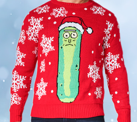 Pull de noel homme rick et morty