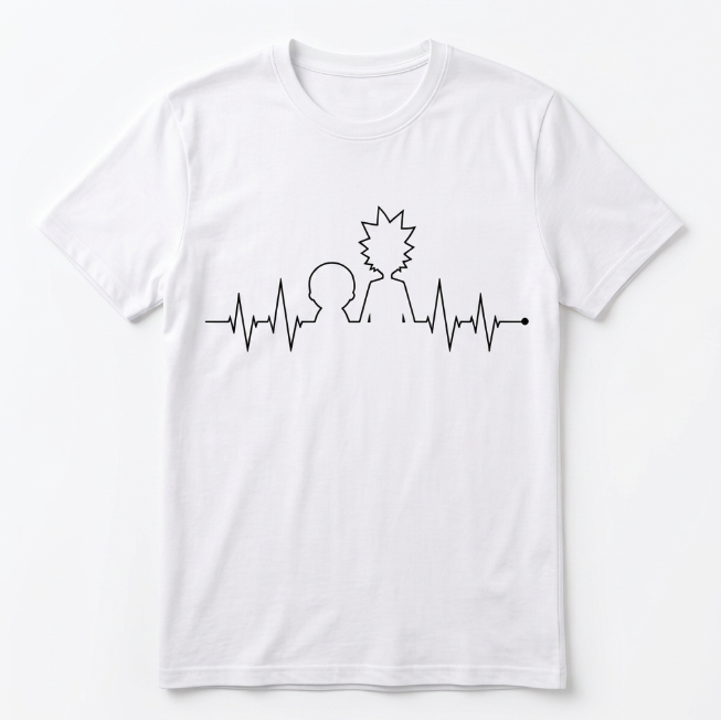 T-shirt blanc Rick et Morty