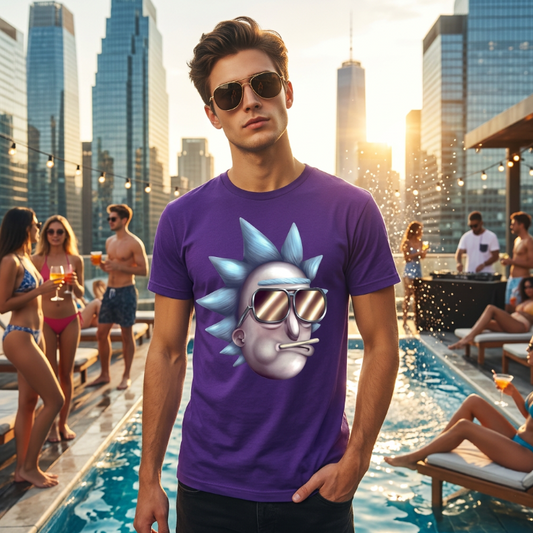 T shirt Rick et Morty Violet