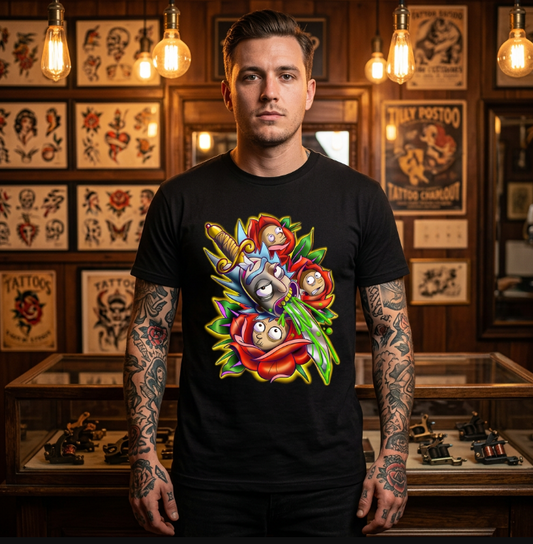 T-shirt Rick et Morty Fleur