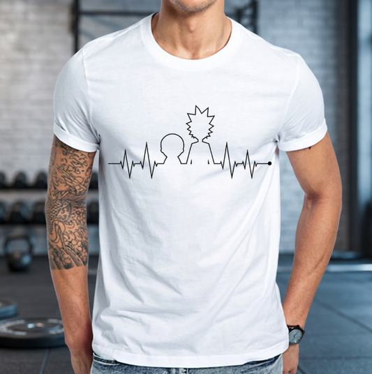 T-shirt blanc Rick et Morty