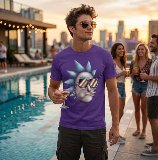 T shirt Rick et Morty Violet