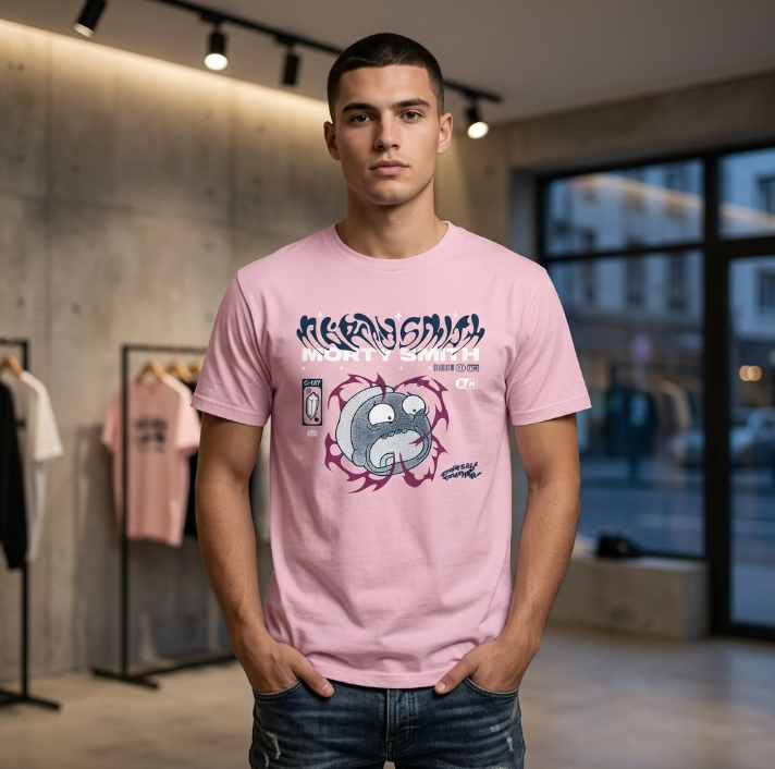 T shirt Rick et Morty Rose