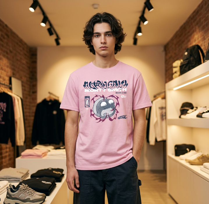 T shirt Rick et Morty Rose