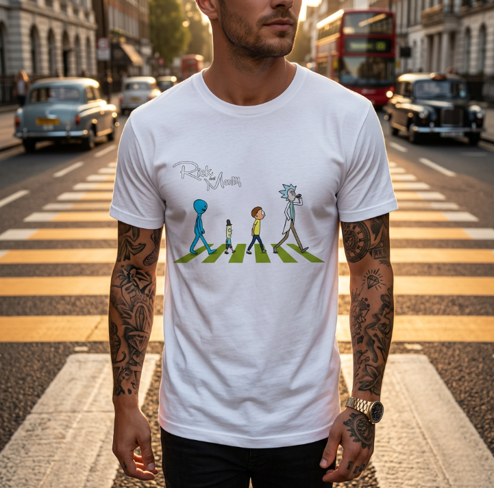 T-shirt Rick et Morty Abbey Road