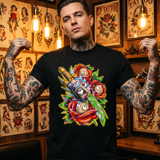 T-shirt Rick et Morty Fleur