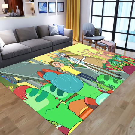 Tapis Rick et Morty Doigt d'honneur