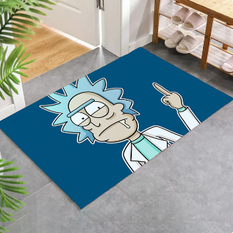 Tapis de bain Rick Sanchez Bleu