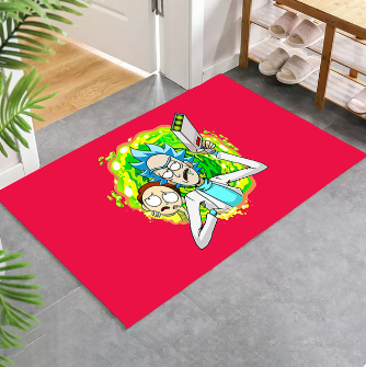Tapis de bain Rick et Morty Rouge