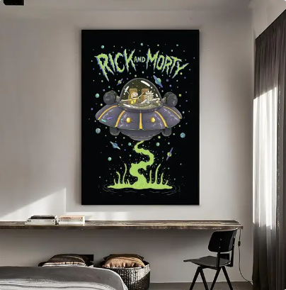 Tableau Rick et Morty Vaisseau
