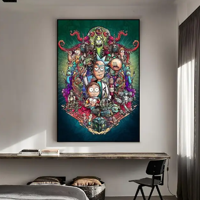 Tableau Rick et Morty Street Art