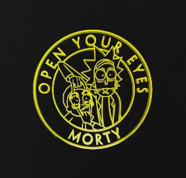 T-shirt Rick et Morty Noir Logo