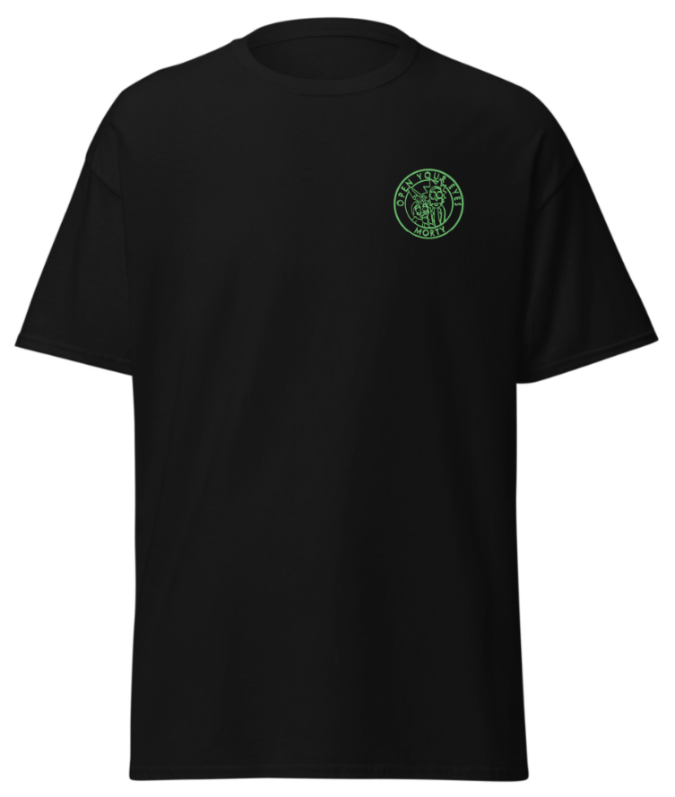 T-shirt Rick et Morty Noir Logo