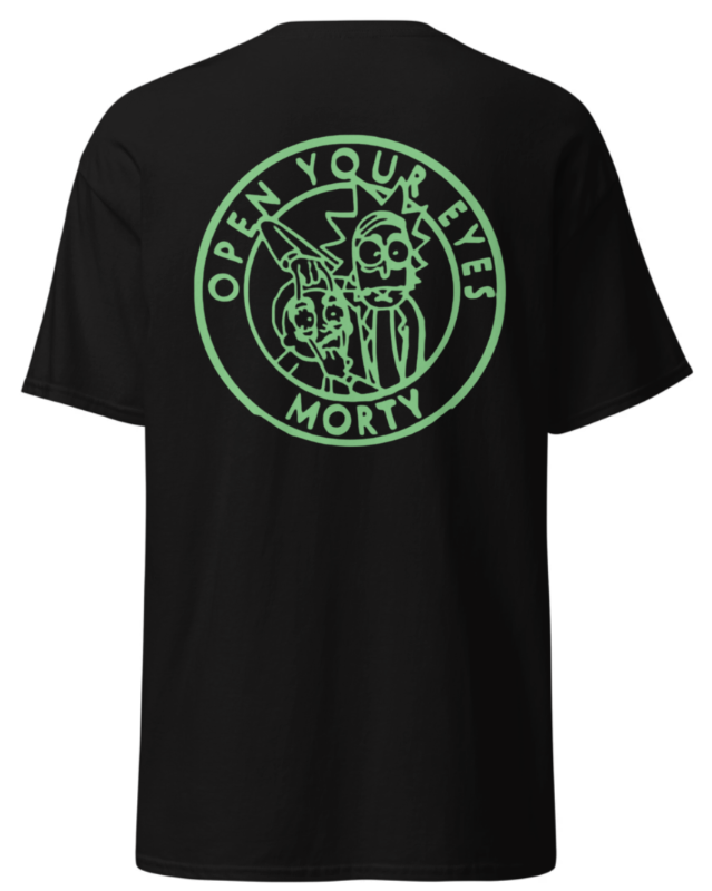 T-shirt Rick et Morty Noir Logo Arrière