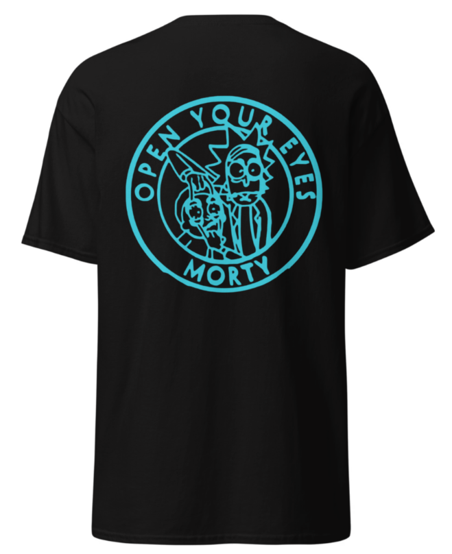 T-shirt Rick et Morty Noir Logo Arrière