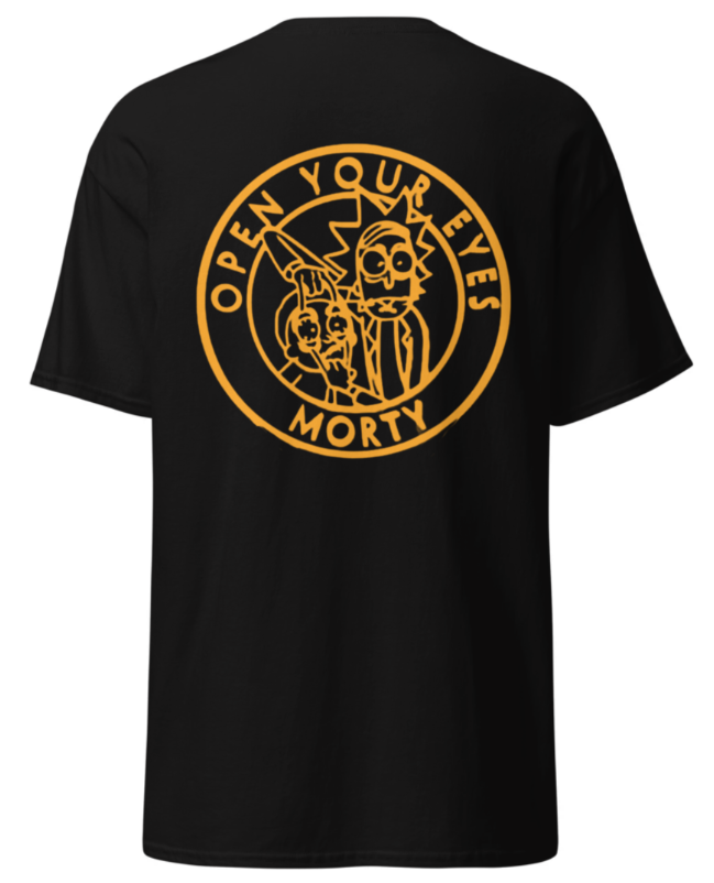 T-shirt Rick et Morty Noir Logo Arrière