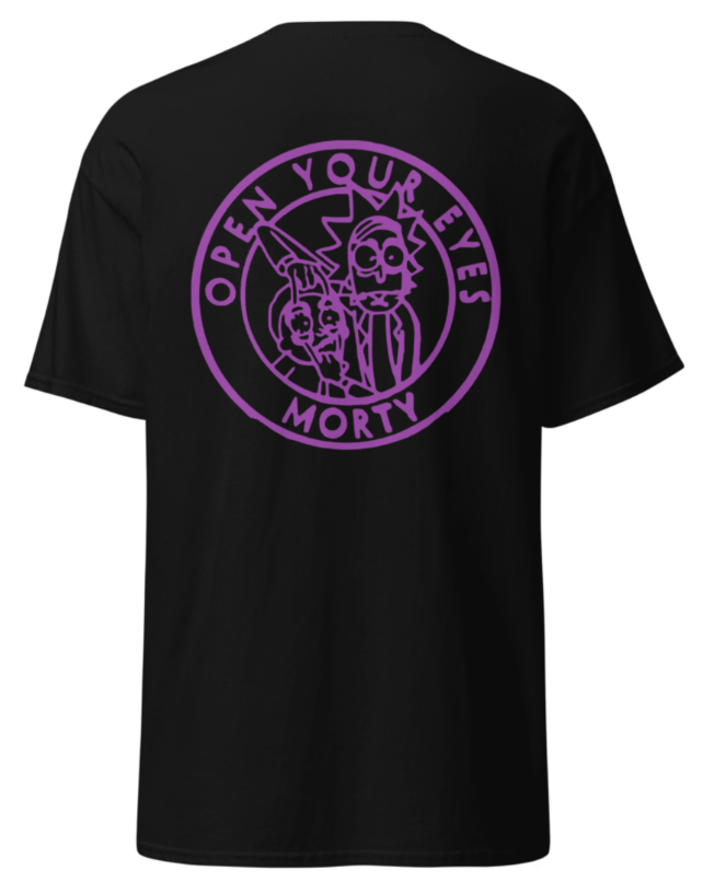 T-shirt Rick et Morty Noir Logo Arrière