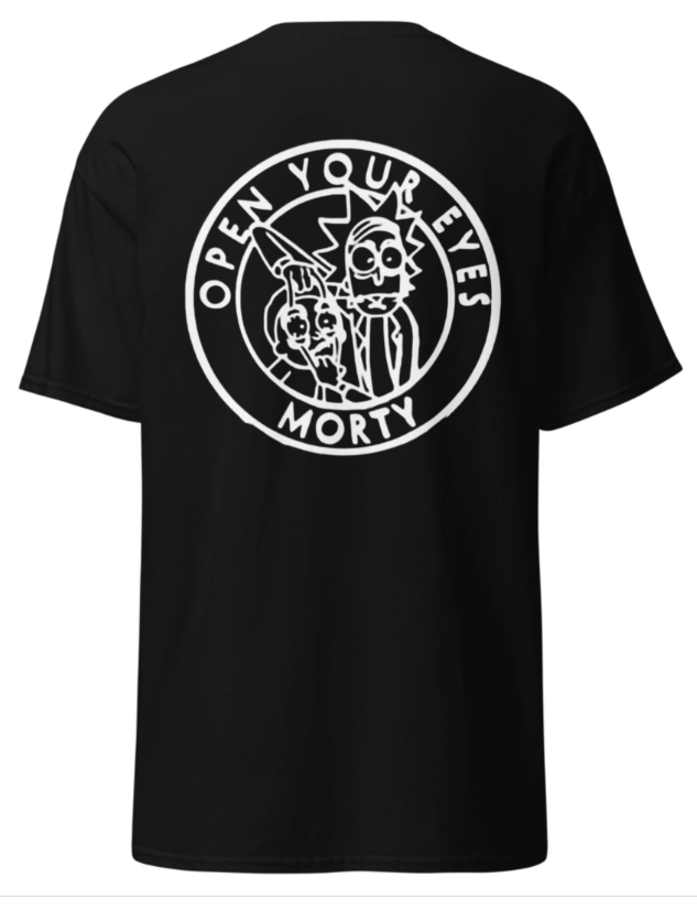 T-shirt Rick et Morty Noir Logo Arrière