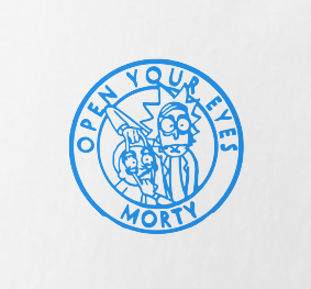 T-shirt Rick et Morty Blanc Logo
