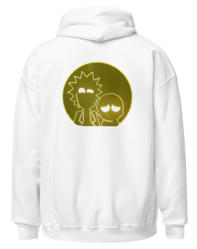 Sweat Rick et Morty Blanc Logo Shadow Arrière