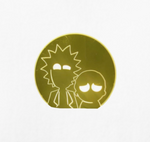 Sweat Rick et Morty Blanc Logo Shadow
