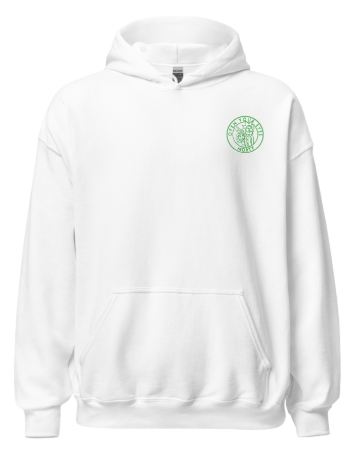 Sweat Rick et Morty Blanc Logo