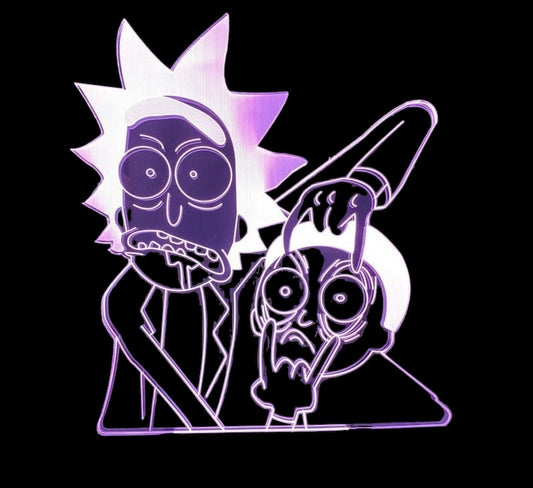 Lampe LED 3D Rick et Morty Grimace - Rick et Morty